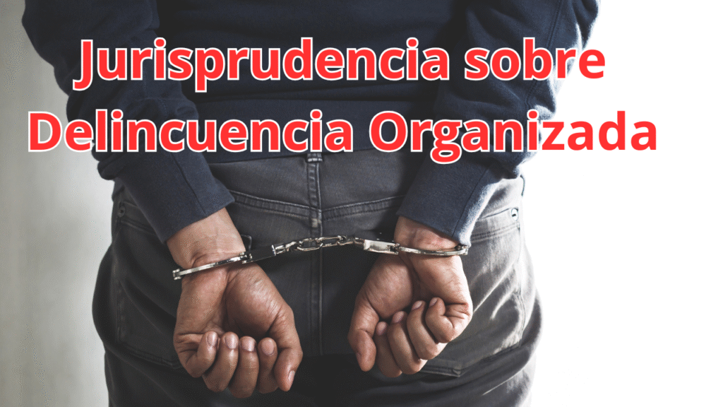 Persona con esposas policiacas. Jurisprudencia sobre delincuencia organizada